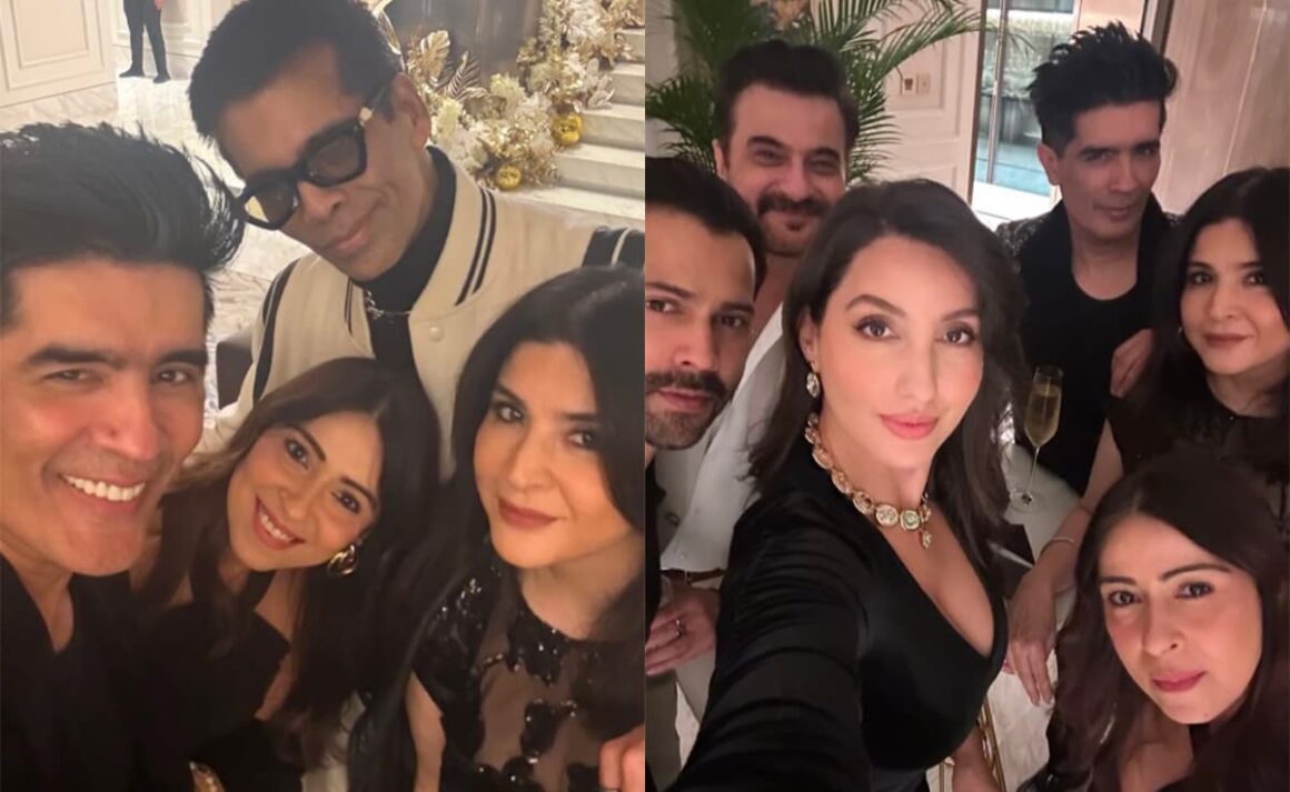 Karan Johar, Varun Dhawan, Nora Fatehi Ring In New Year Together. See Party Pics