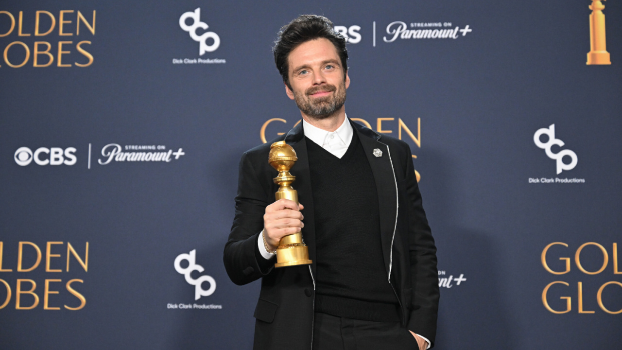 Sebastian Stan at the 82ND Annual Golden Globes®, airing live from the Beverly Hilton in Beverly Hills, California on Sunday, January 5, 2025 at 8 PM ET/5 PM PT, on CBS and streaming on Paramount+. Photo: Phil McCarten/CBS ©2025 CBS Broadcasting, Inc. All Rights Reserved.