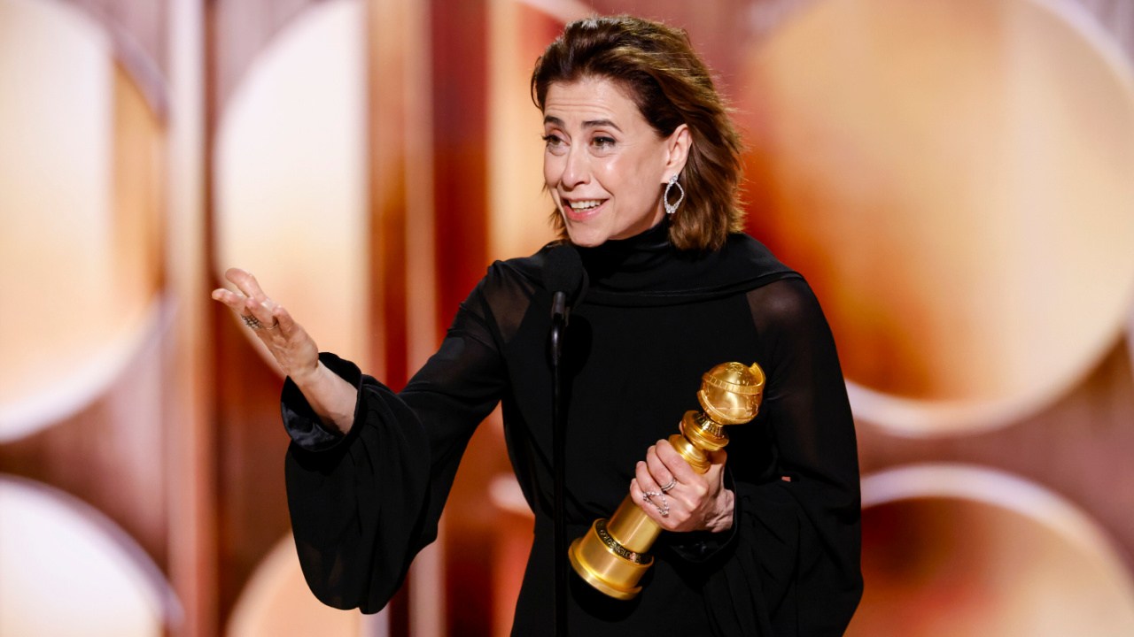 Fernanda Torres accepts the award for Female Actor - Motion Picture - Drama at the 82nd Annual Golden Globe Awards, airing live from the Beverly Hilton in Beverly Hills, California on Sunday, January 5, 2025, at 8 PM ET/5 PM PT, on CBS and streaming on Paramount+. Photo: Sonja Flemming/CBS ©2025 CBS Broadcasting, Inc. All Rights Reserved.