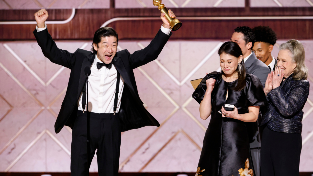 Tadanobu Asano accepts the award for Male Supporting Actor - Television at the 82nd Annual Golden Globe Awards, airing live from the Beverly Hilton in Beverly Hills, California on Sunday, January 5, 2025, at 8 PM ET/5 PM PT, on CBS and streaming on Paramount+. Photo: Sonja Flemming/CBS ©2025 CBS Broadcasting, Inc. All Rights Reserved.