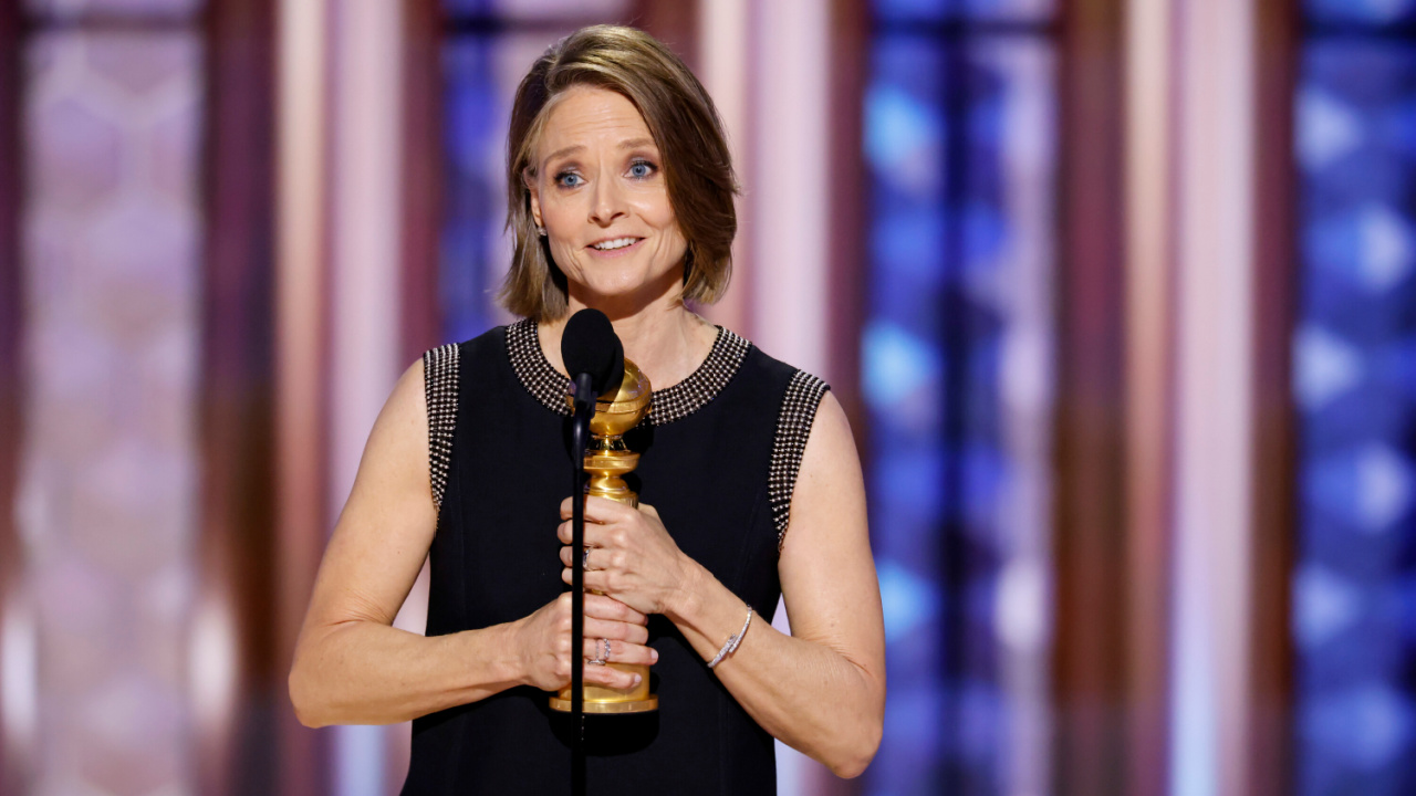 Jodie Foster accepts the award for Female Actor - Limited Series, Anthology Series, Made for TV Movie at the 82nd Annual Golden Globe Awards, airing live from the Beverly Hilton in Beverly Hills, California on Sunday, January 5, 2025, at 8 PM ET/5 PM PT, on CBS and streaming on Paramount+. Photo: Sonja Flemming/CBS ©2025 CBS Broadcasting, Inc. All Rights Reserved.