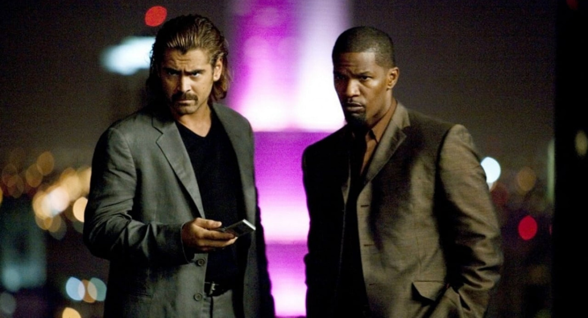 Colin Farrell as Detective James 'Sonny' Crockett and Jamie Foxx as Detective Ricardo 'Rico' Tubbs in 'Miami Vice.'