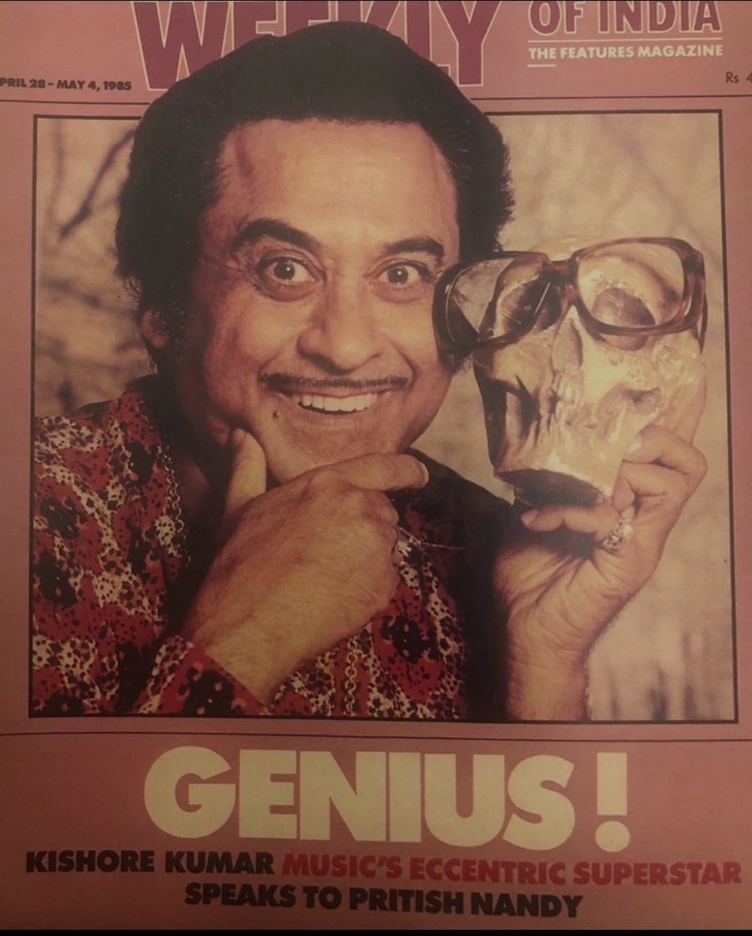 The cover of the Kishore Kumar issue, The Illustrated Weekly Of India